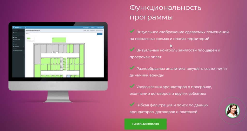 функции программы АрендаSoft